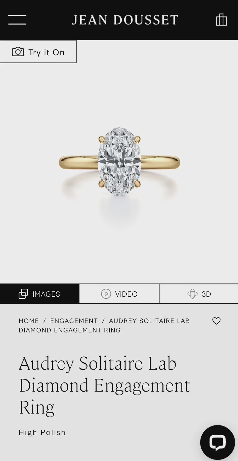 Jean dousset oval hot sale engagement ring